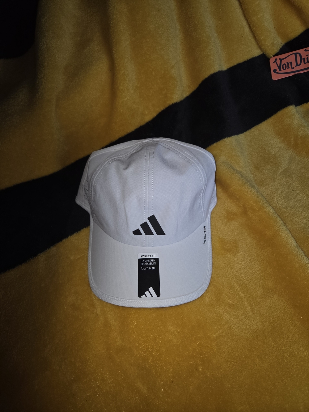 adidas White Cap with Black Logo
